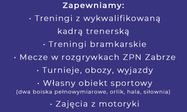 MOSiR SPARTA ZABRZE ZAPRASZA DZIECI – ROCZNIK 2007