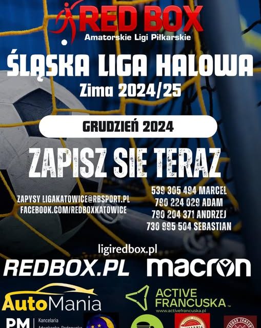 RED BOX SEZON ZIMOWY 24/25 – ZAPISZ DRUŻYNĘ!